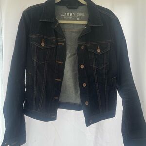 Women's Dark Indigo Denim Jacket - Blue Small